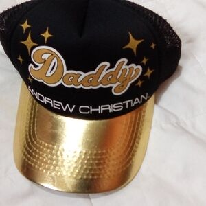 Andrew Christian Black and Gold Hat